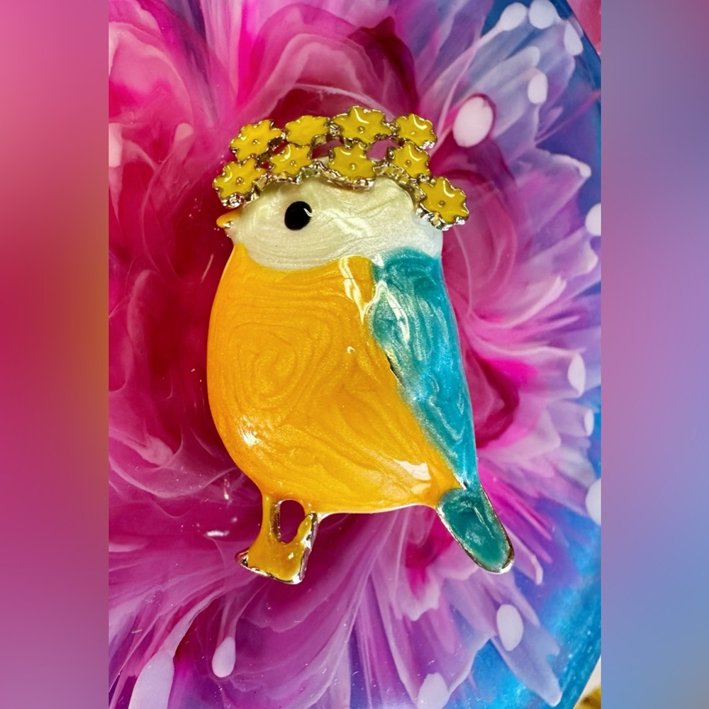 New Cute Enamel Bird Brooch